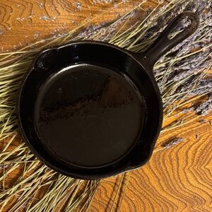 Vintage Mid century 6.5 inch Black Cast Iron Skillet # 3